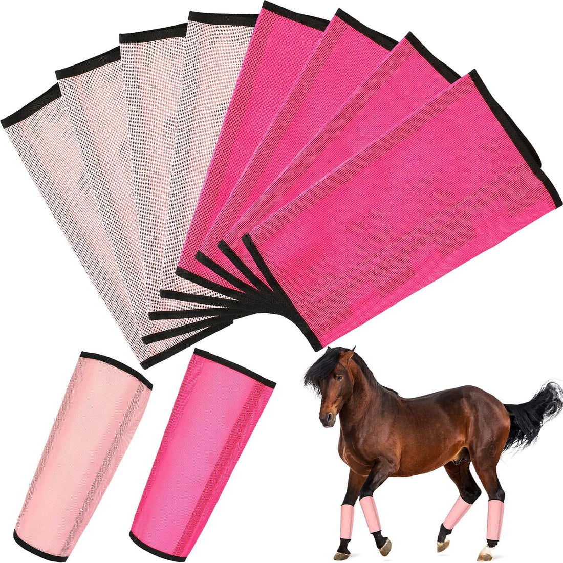 8 Pcs UV Mesh Horse Fly Boots