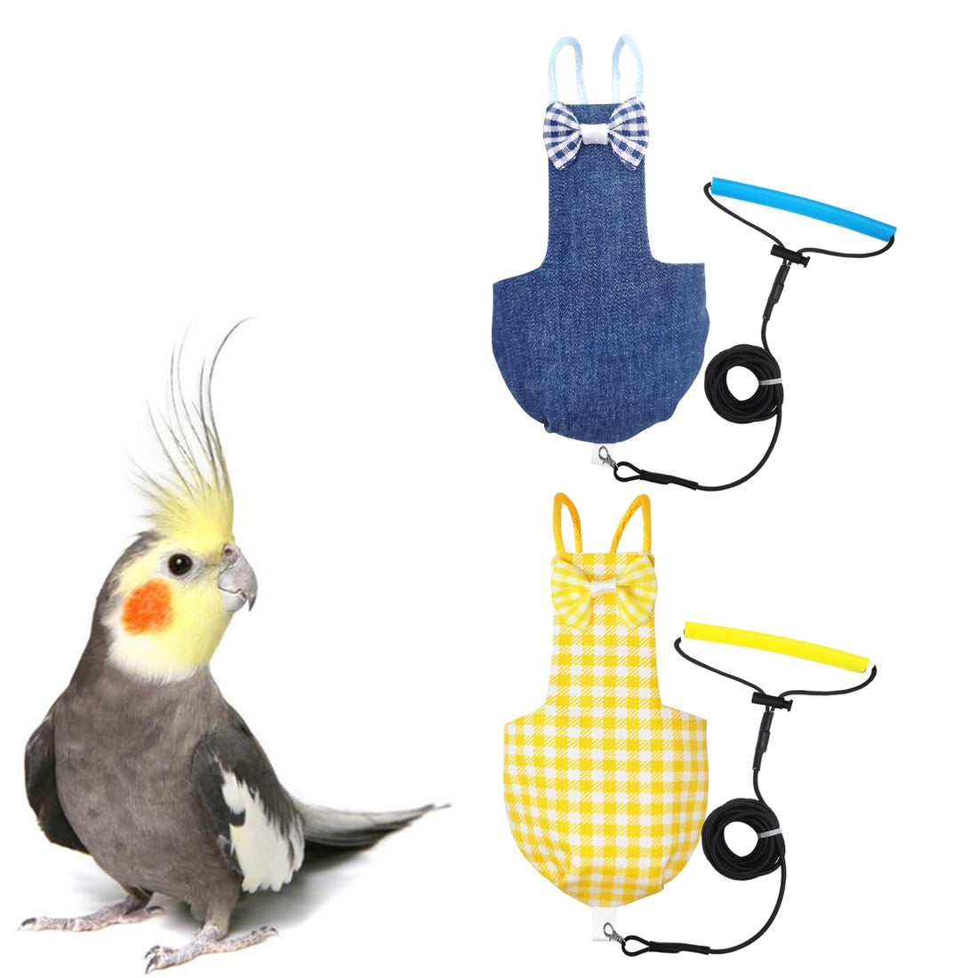 VANFAVORI Bird Diaper Flight Suit with 80-inch Elastic Leash