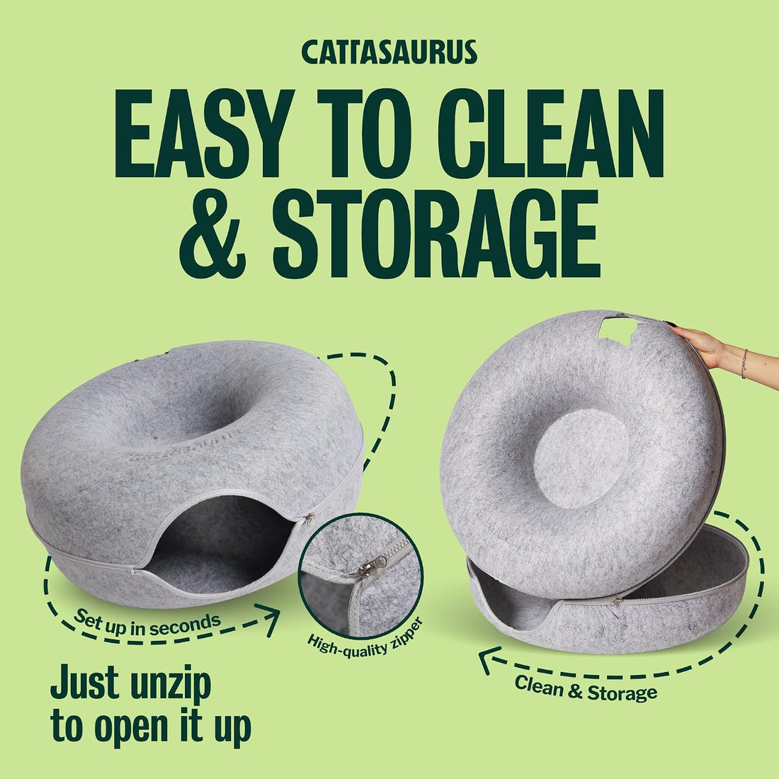 Peekaboo Cat Cave Donut for Multiple & Large Cats up to 30-45 lbs