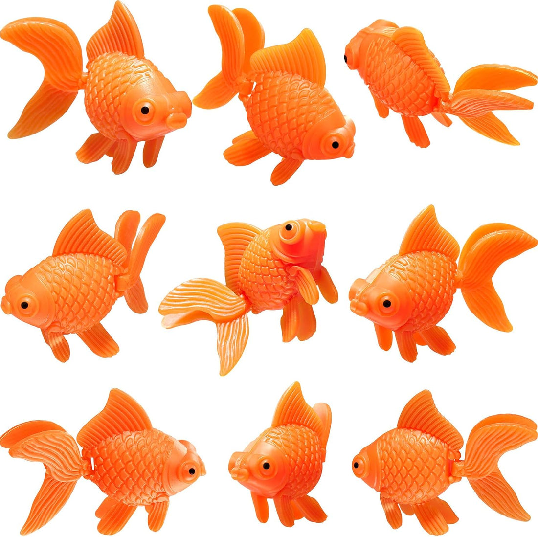 Sumind 15 Pcs Fake Goldfish Plastic Floating Artificial Goldfish