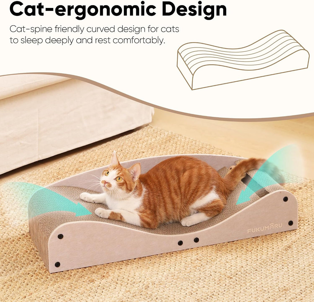 FUKUMARU Cardboard Cat Scratcher Bed