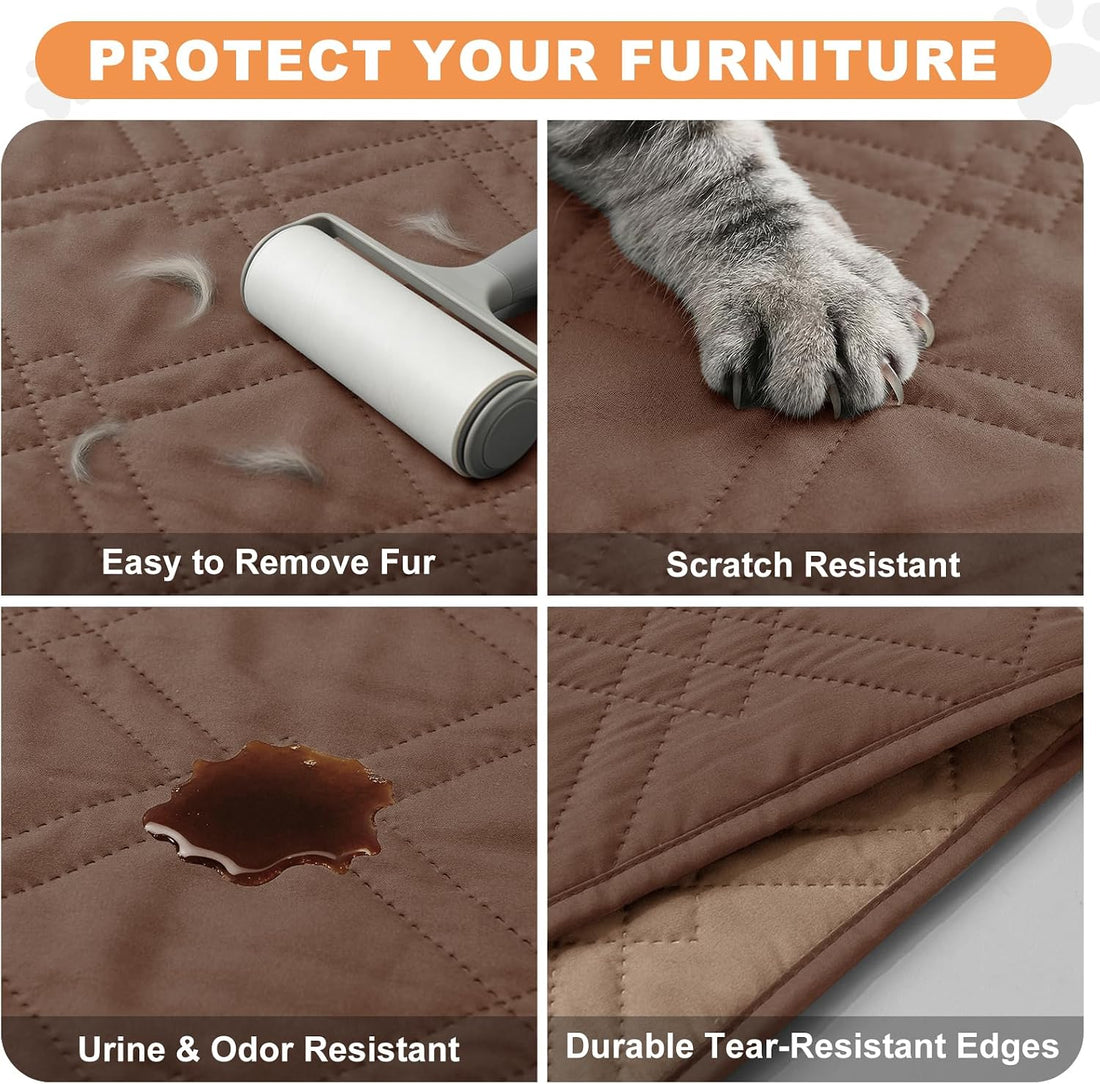 Waterproof 7 Layer Reversible Couch Covers for Dogs Bed Blanket