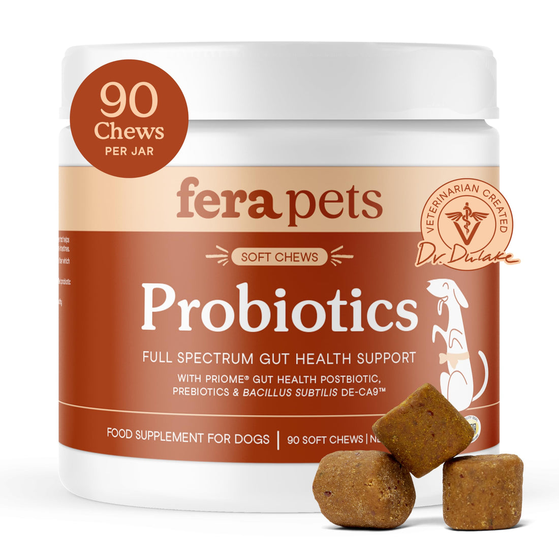 Fera Pets Probiotics for Dogs with Prebiotics and Postbiotics