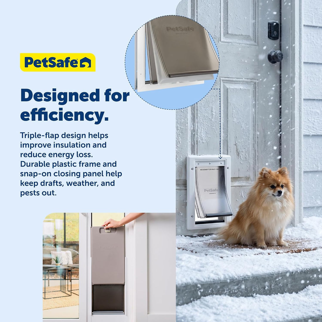 PetSafe Extreme Weather Plastic Pet Door, Small