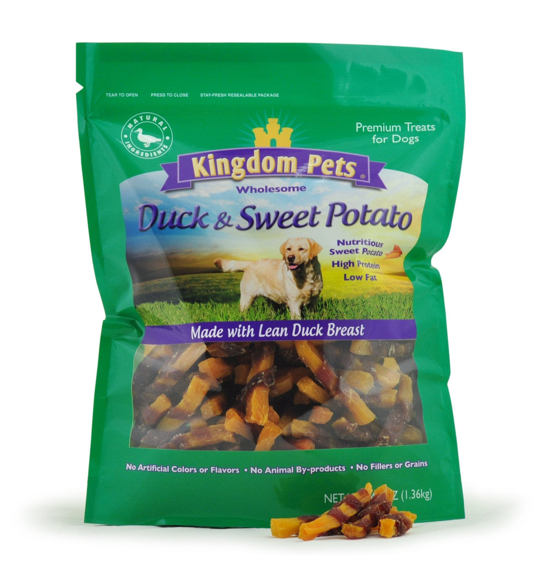Kingdom Pets Duck Jerky & Sweet Potato Dog Treats with Only 4