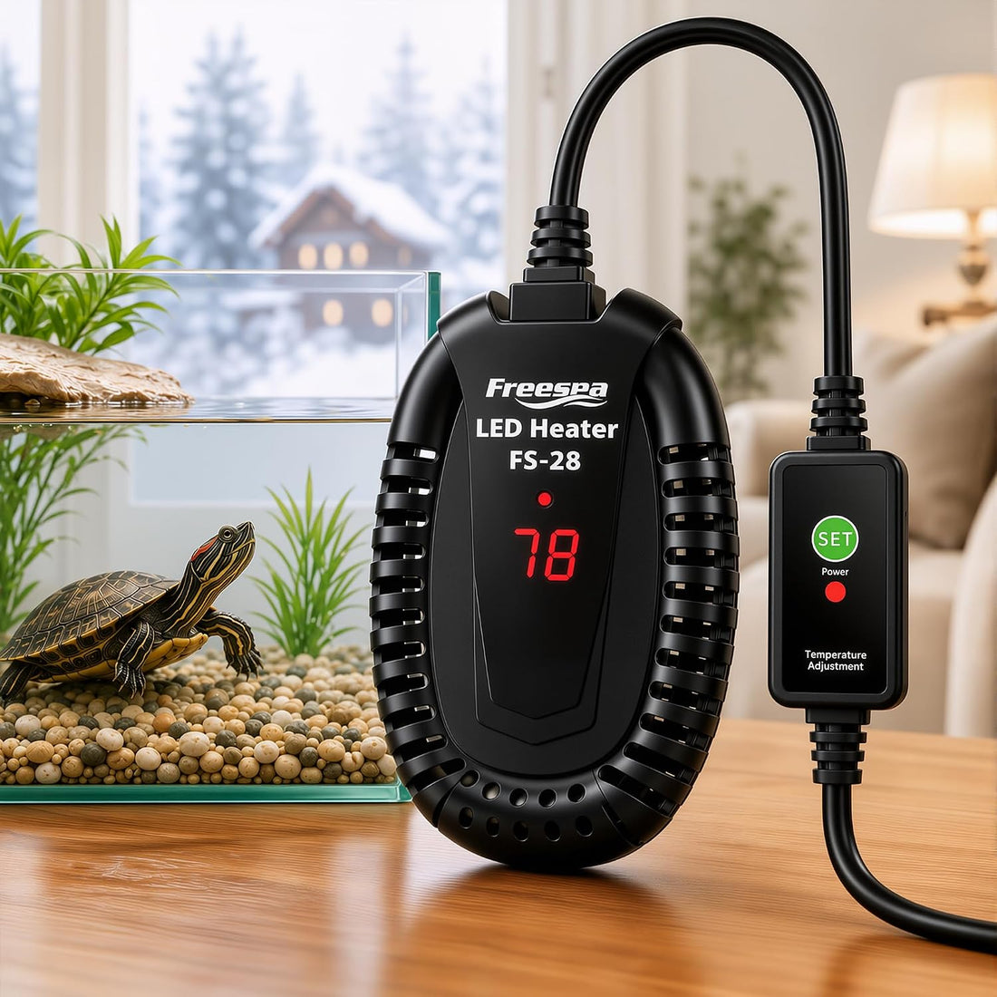 FREESEA Adjustable Turtle Tank Heater