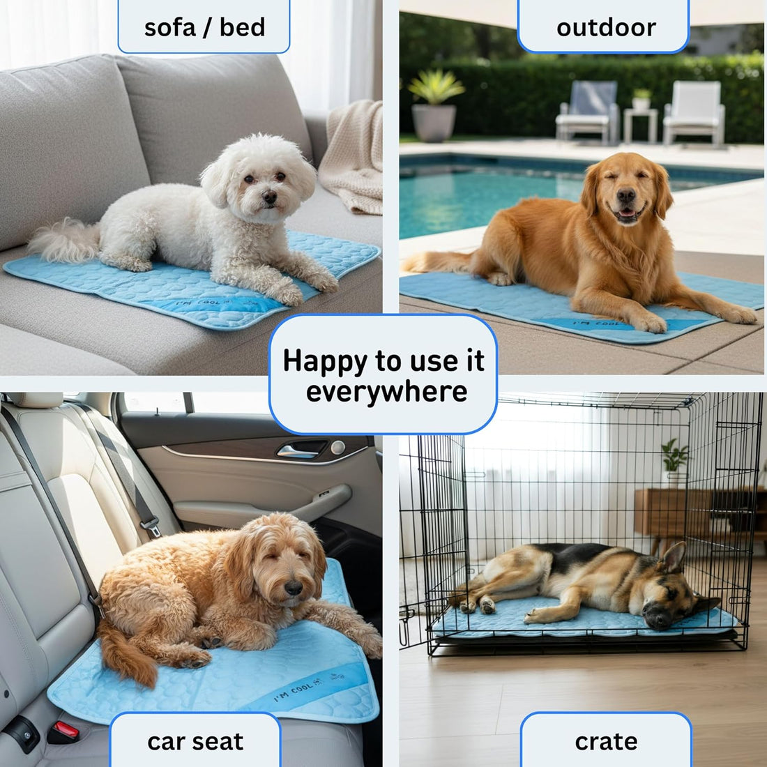 INSPECTOR TAIL Dog Cooling Mat, Indoor & Outdoor