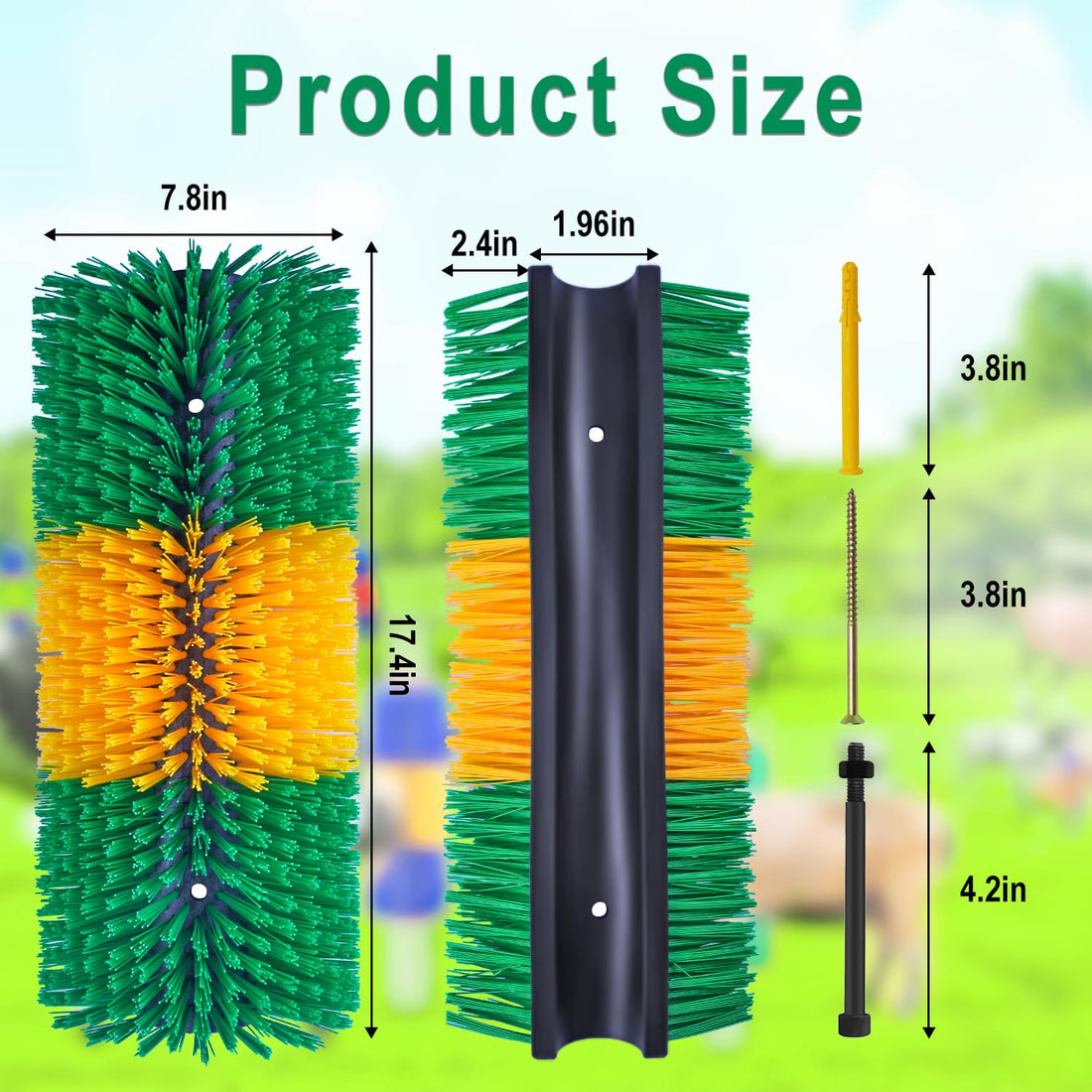 2PCS Livestock Scratching Brush