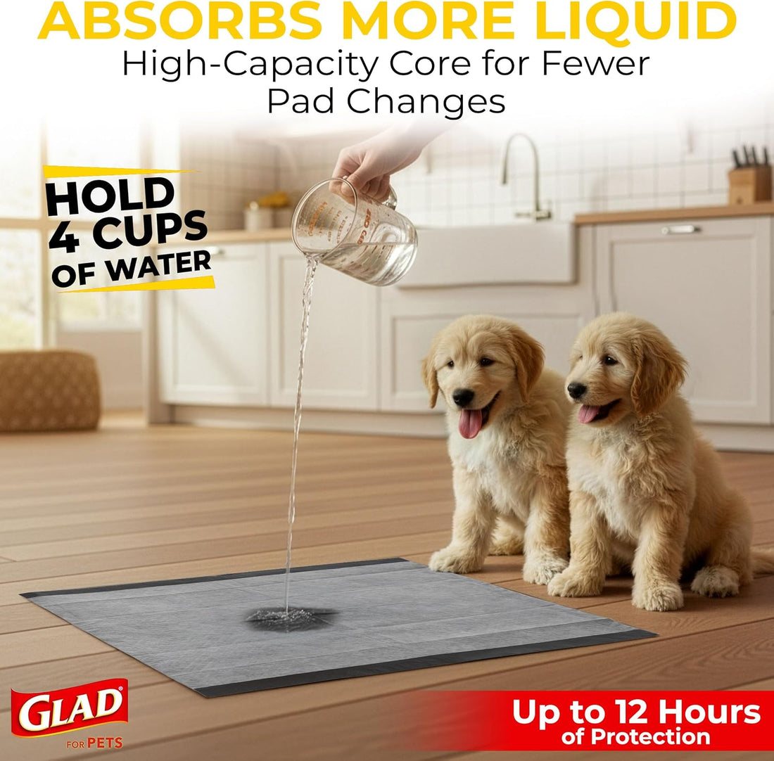 Glad for Pets Black Charcoal Puppy Pads
