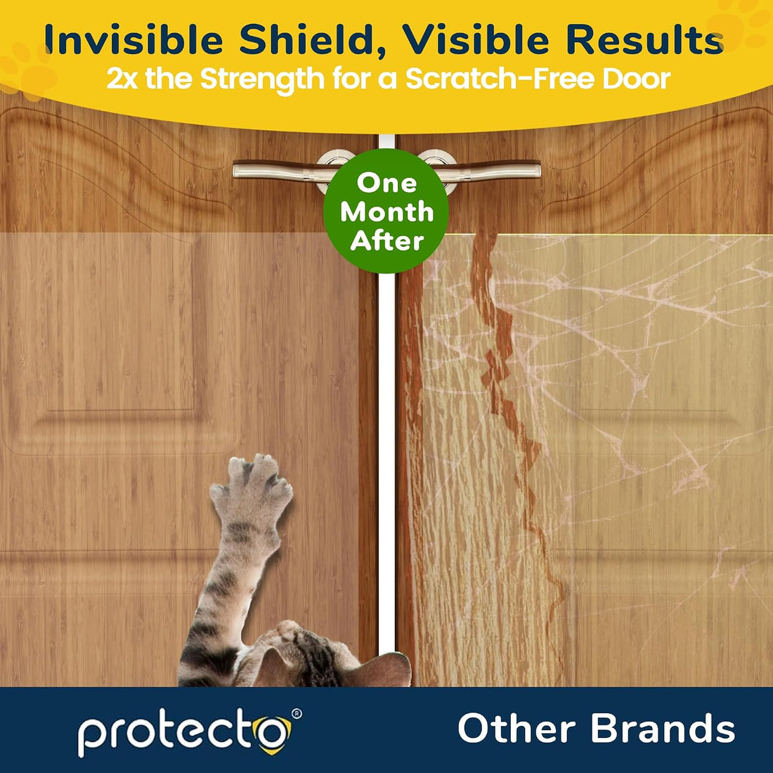 PROTECTO Door Protector from Dog Scratching w/Utility Knife