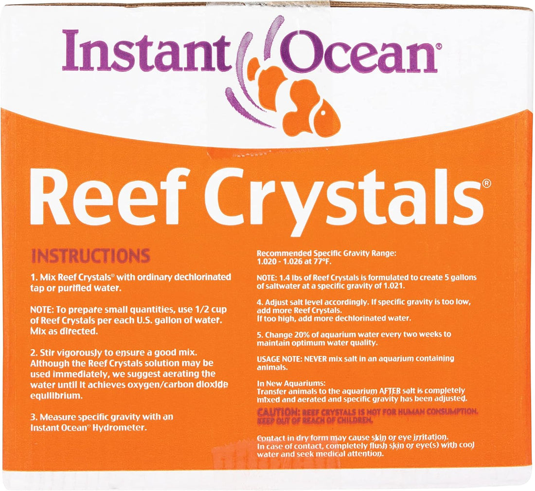 Instant Ocean Reef Crystals Reef Salt for Reef Aquariums, 200 Gallons