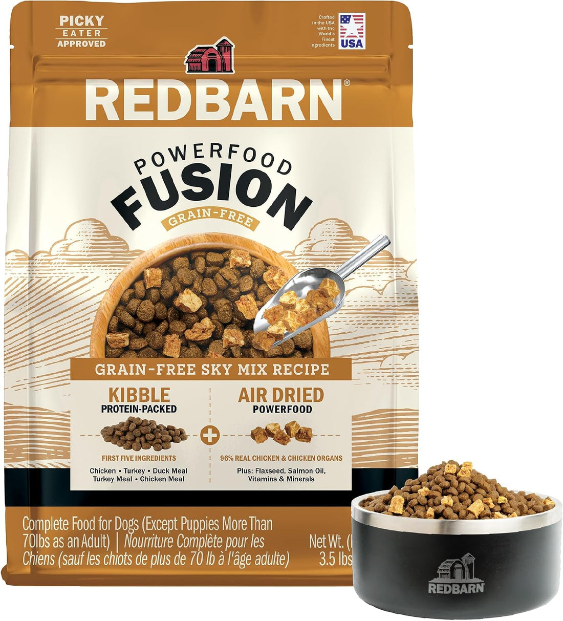 Redbarn Air Dried Powerfood Fusion Kibble Grain Free Land Mix Recipe