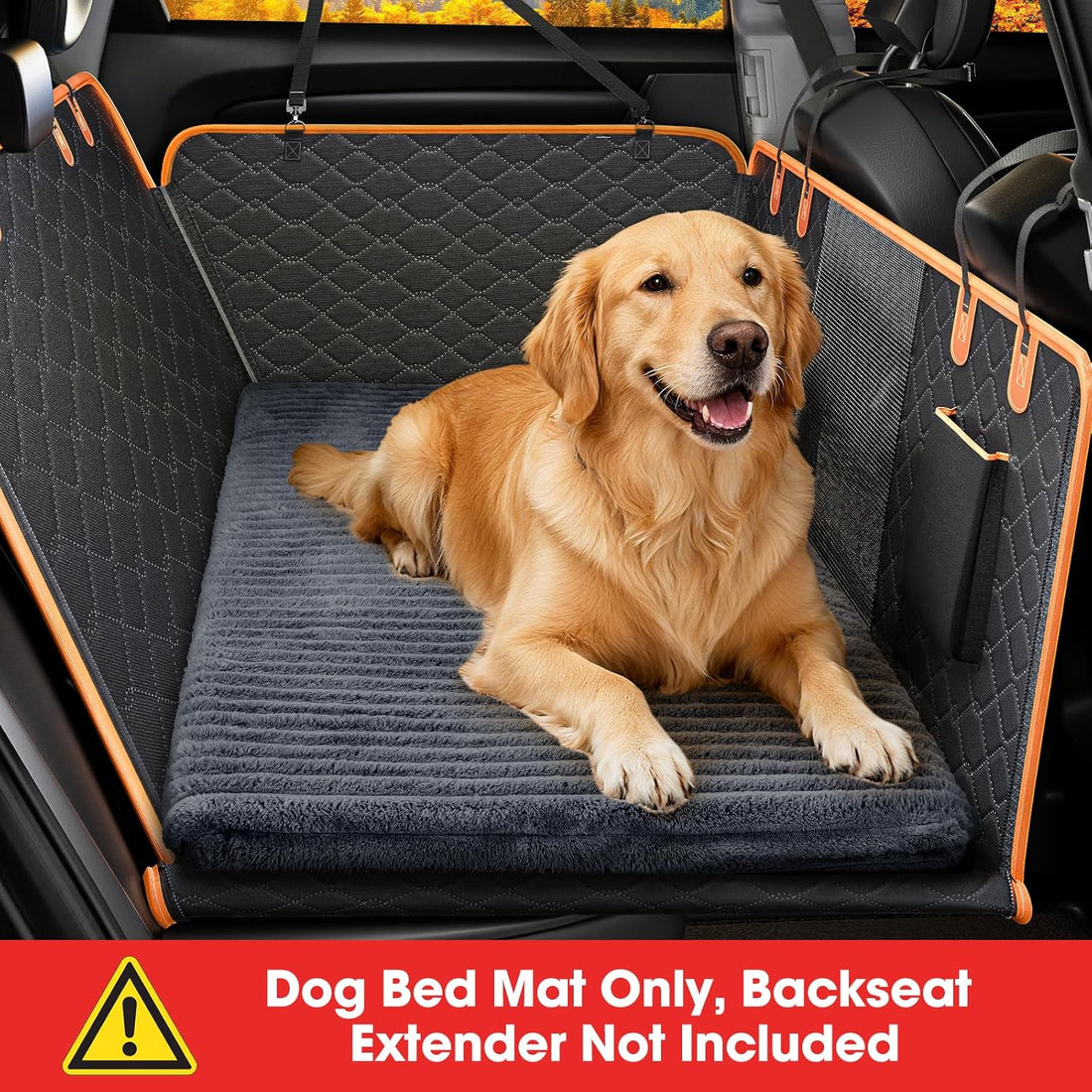 FURTIME Backseat Pet Bed Mat, Non-Slip Dog Bed for Car Back Seat