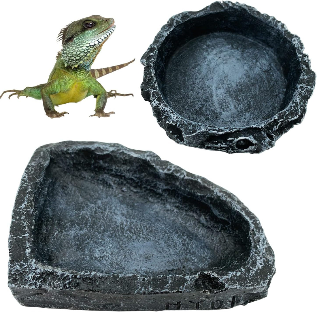 2 Pack Reptile Feeding Dish Corner Bowl