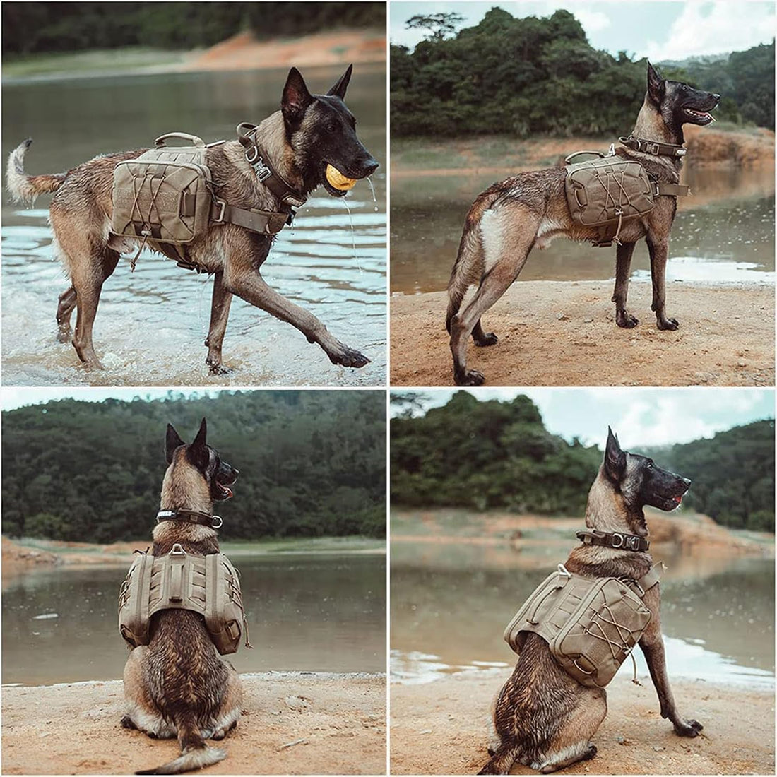 EXCELLENT ELITE SPANKER Nylon Dog Backpack with 2 Side Pockets