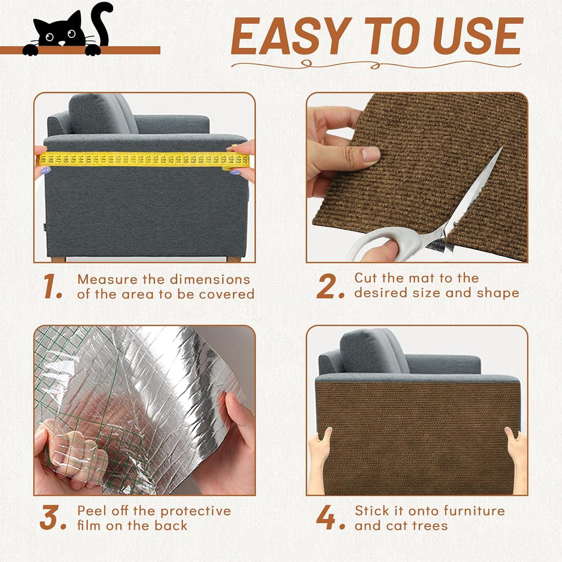 78.7" x 15.8" Cat Scratch Furniture Protector