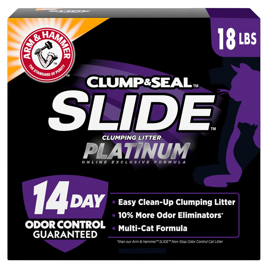 ARM & HAMMER Clump & Seal SLIDE Platinum Multi-Cat Clumping Cat Litter