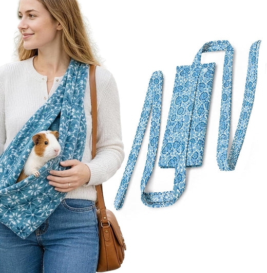 Adjustable Soft Fabric Pet Sling Carrier for Guinea Pig & Bearded