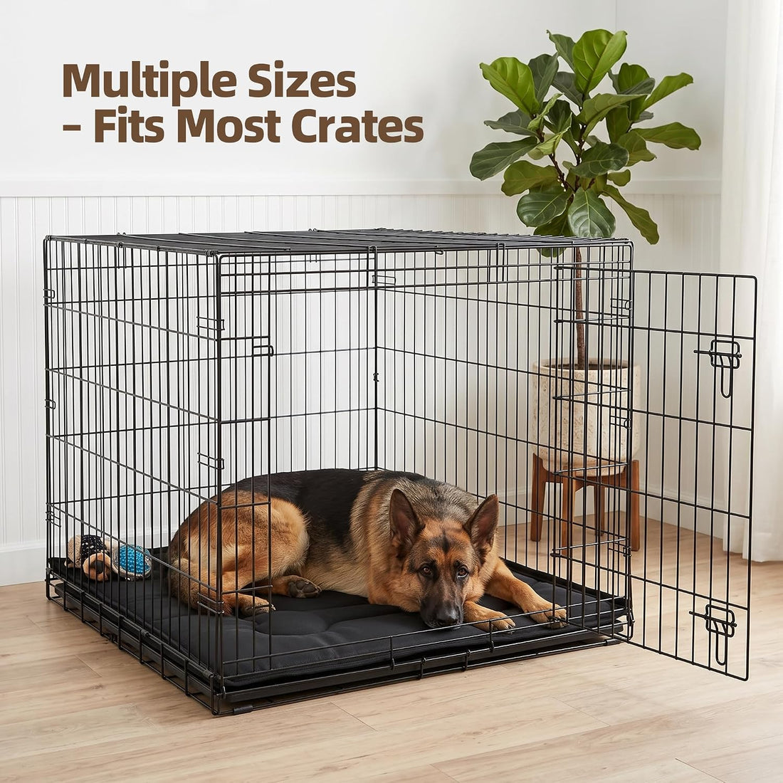 Chew Resistant Dog Crate Pad, 8 Layer Waterproof Dog Bed