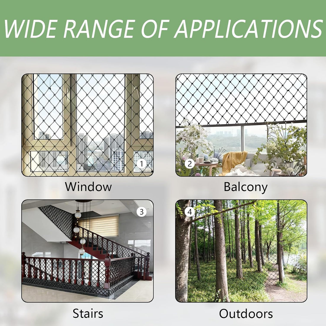 Cat Balcony Netting, Cat Net Pet Anti-Fall Safety Netting,10x6.6ft