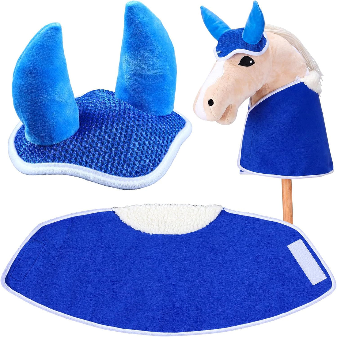 Tallew 2 Pcs Hobby Horse Tack Toy Accessories Set