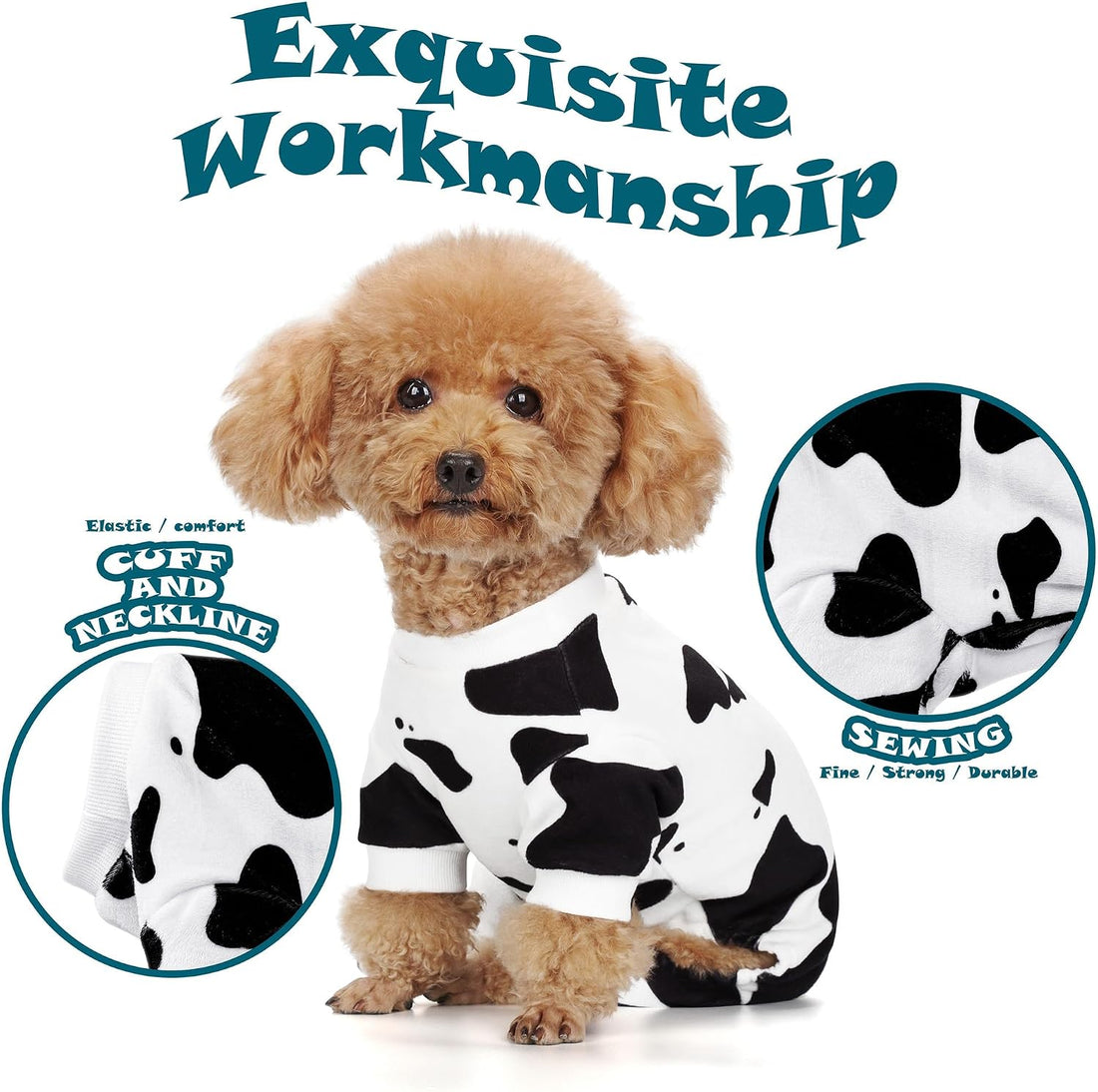 Adorable Cow Print Dog Pajamas – Lightweight