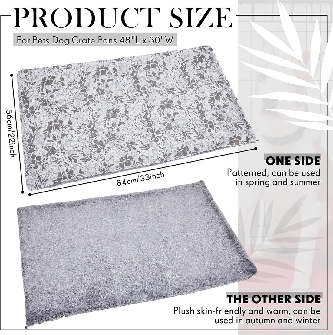 VitalCozy 30" x 19" Washable Dog Crate Pan Cover