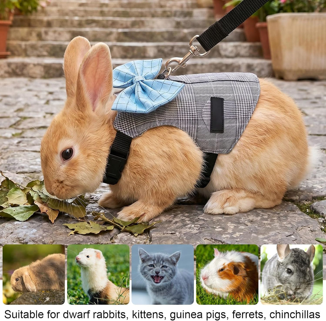 Hypeety Bunny Harness and Leash Set Adjustable Escape Proof Vest