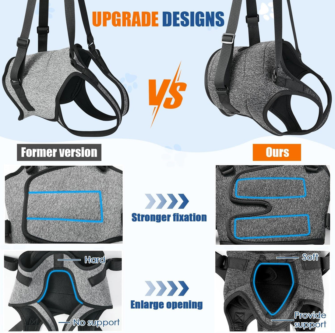 SlowTon Dog Lift Harness, Adjustable Dog Sling for Medium Large Dogs