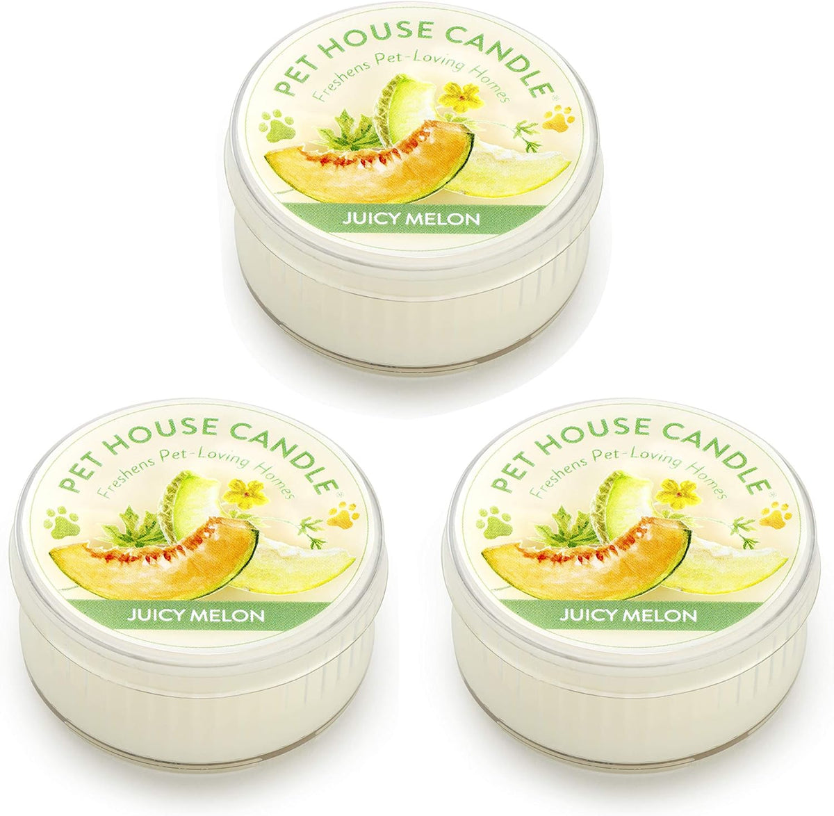 Fireside Mini Candles Plant-Based Wax, 3 Pack Pet House