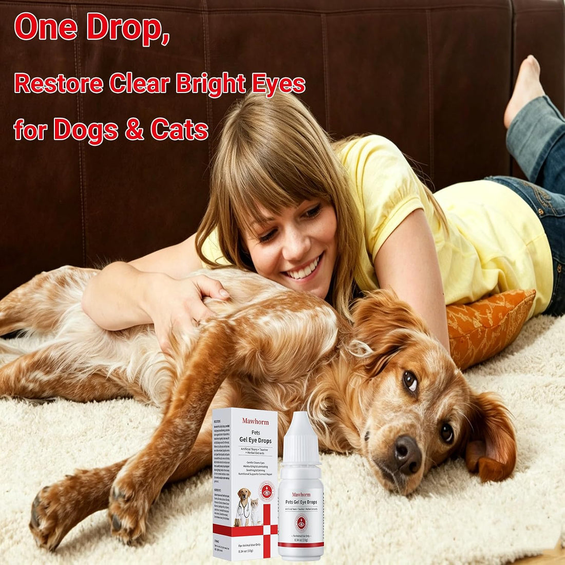 1% Hyaluronic Moisturizing Gel Eye Drops for Dogs & Cats