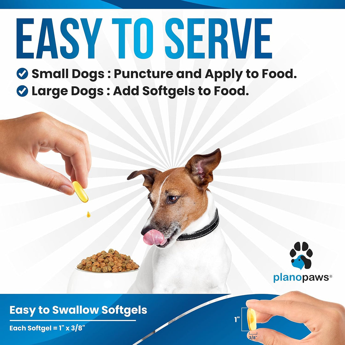 Omega 3 Fish Oil for Dogs Capsules - Salmon Oil for Dogs