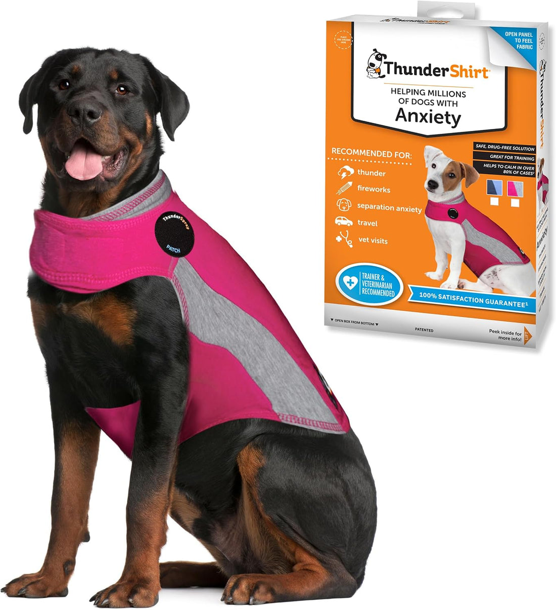ThunderShirt for Dogs Calming Anxiety Vest, XX Large, Blue Polo