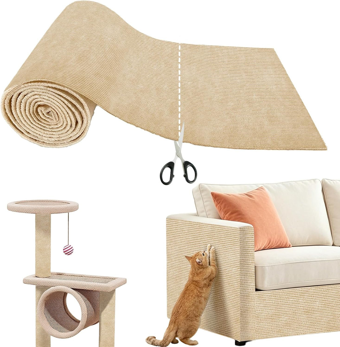Heavy Duty Cat Scratch Mat for Couch