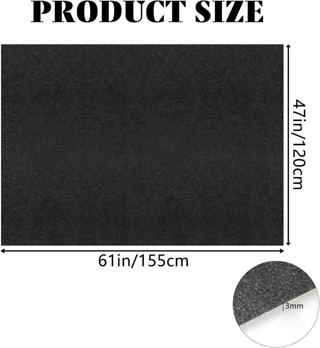 47"x61" Under Dog Crate Mat, Waterproof Floor Protector Mat