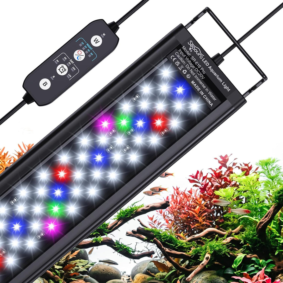 SEAOURA LED Aquarium Light for Plants, 18-24 Inch
