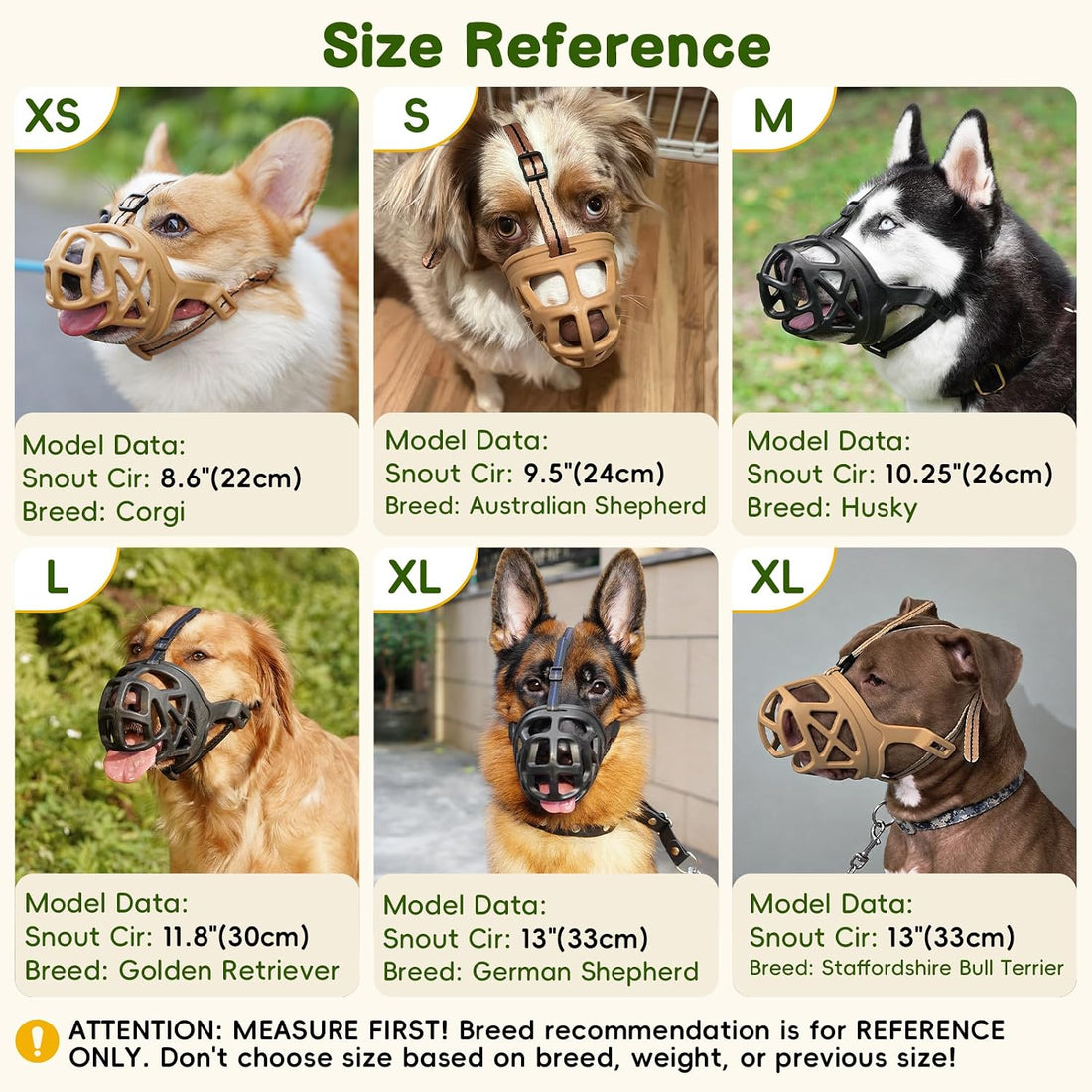 Mayerzon Basket Muzzle for Large Dogs Rottweiler to Anti Biting