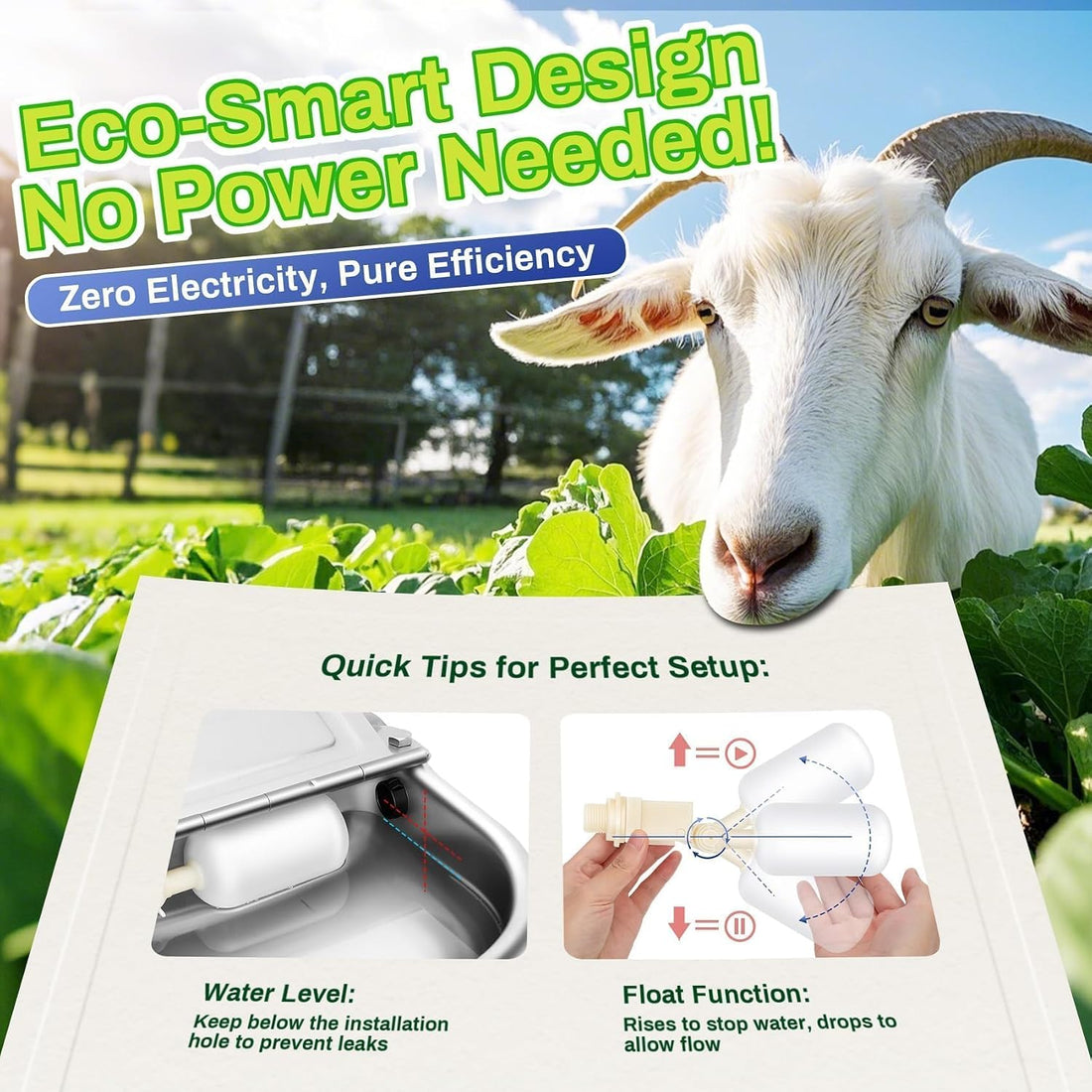 Ademon Automatic Animal Drinking Water Bowl with Float Valve