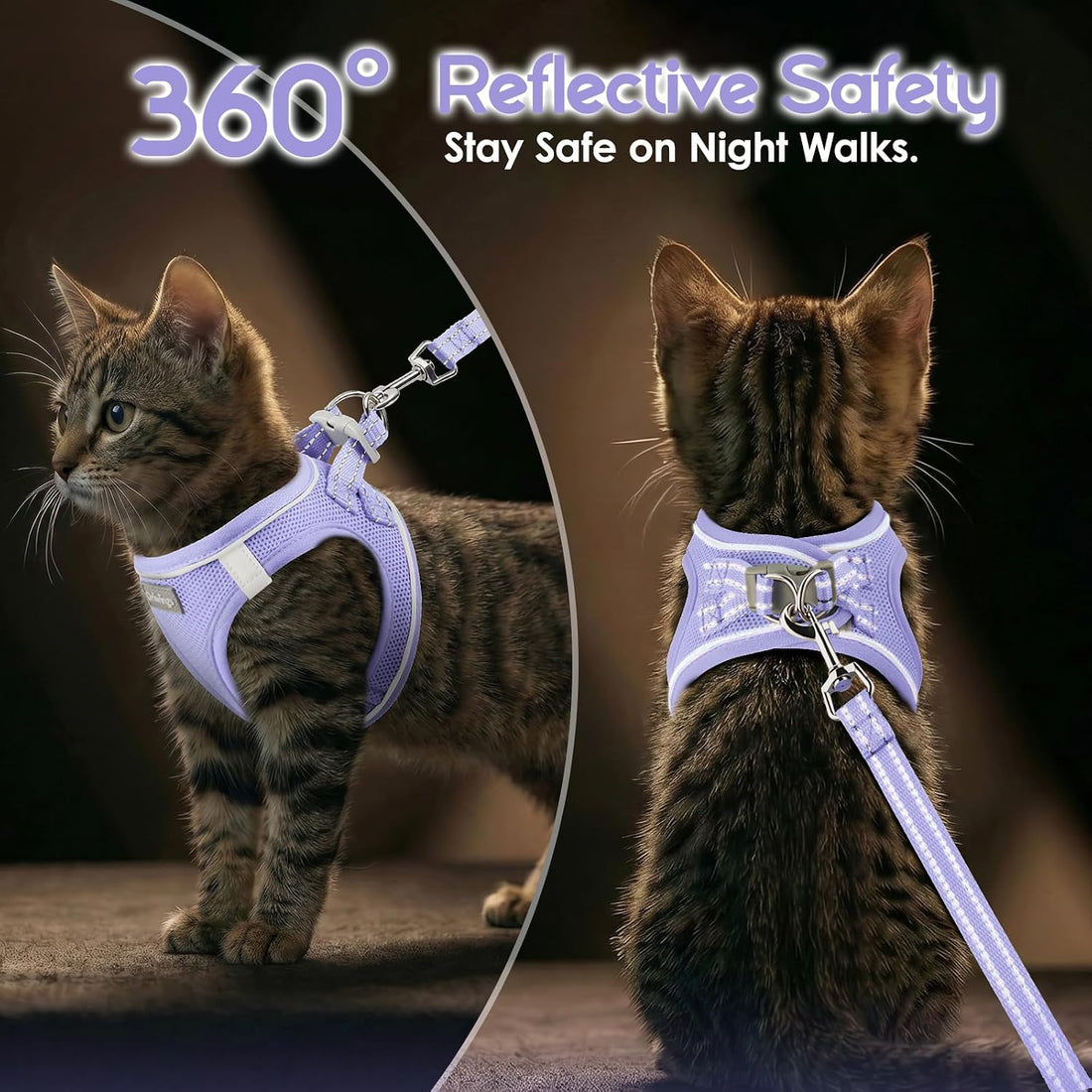 Cat Harness and Leash Set, Step-in Soft Vest