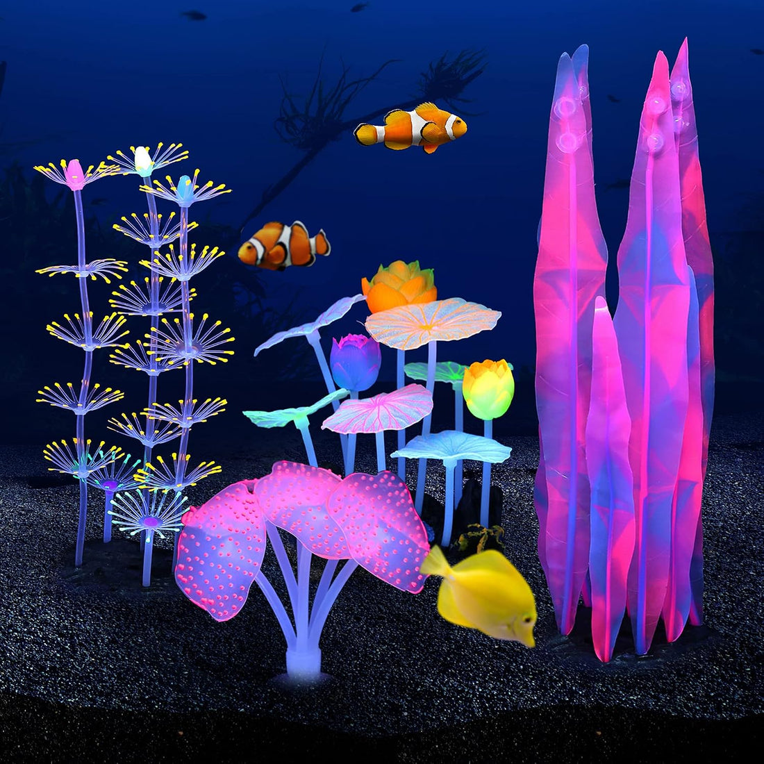 Glowing Fish Tank Decoration Aquarium Plants Accessories Kit #2