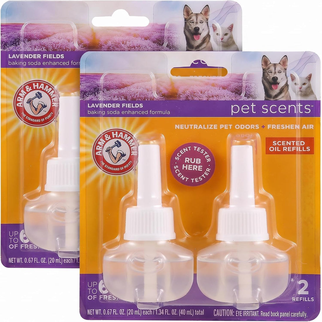 Arm & Hammer for Pets Plug-in Scented Oil Refills, Lavender Fields