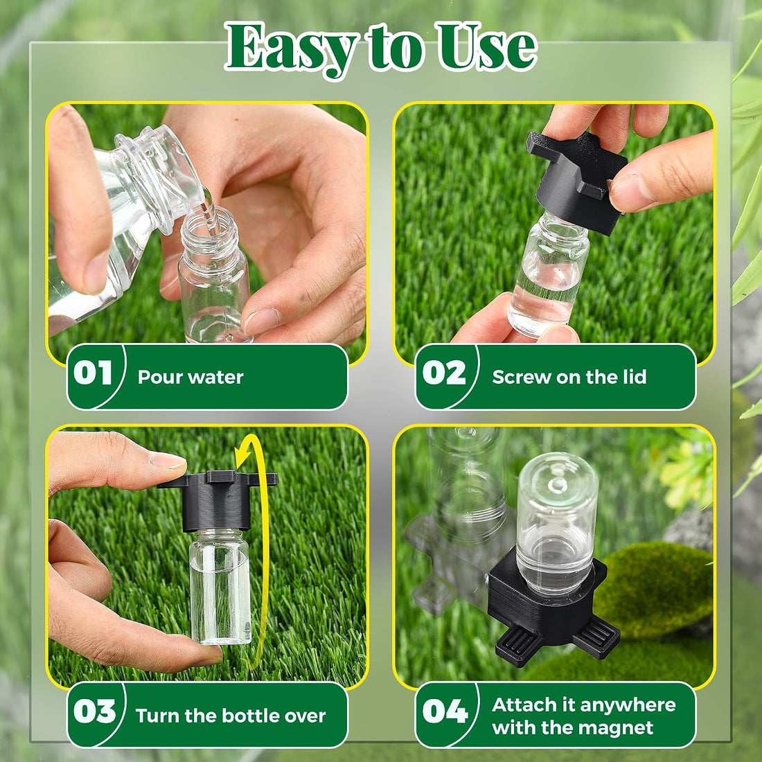 2 Pcs 10ML Jumping Spider Water Dispenser with Magnets
