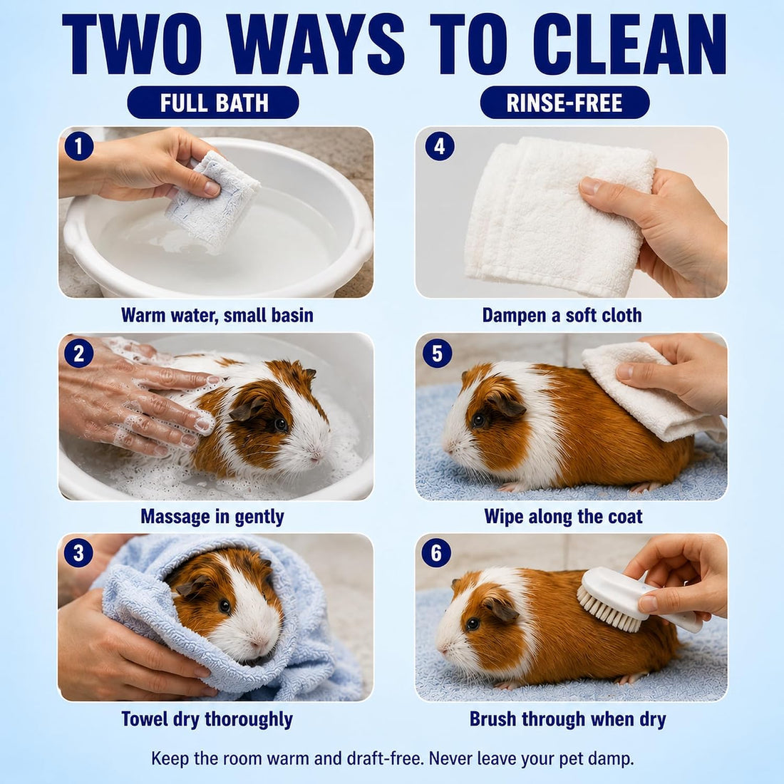 Natural Oatmeal & Aloe Vera Small Pets Shampoo for Guinea Pig, Bunny