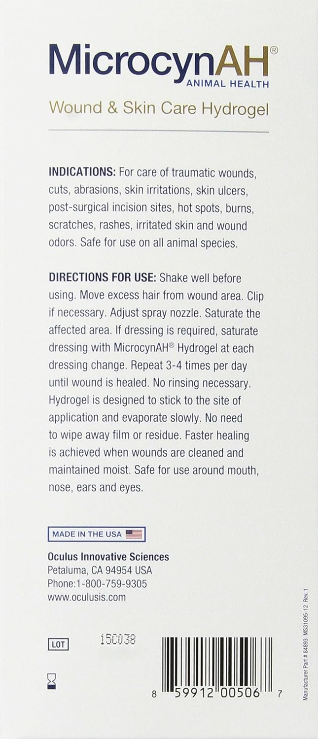 MicrocynAH Wound and Skin Care Sprayable Hydrogel, 16-Ounce