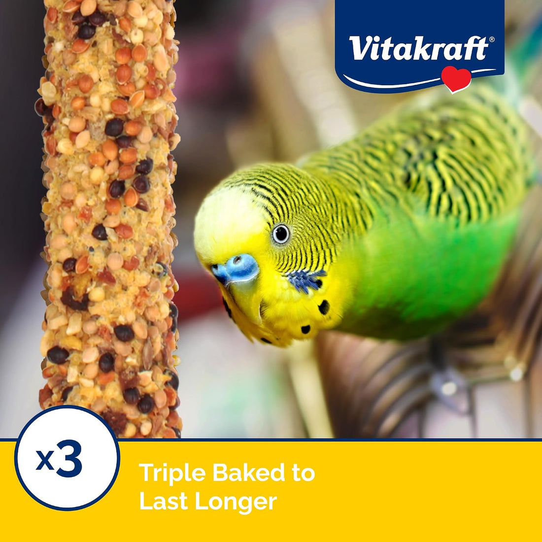 Vitakraft Crunch Sticks Parakeet Treat Variety Pack - 3 Sticks