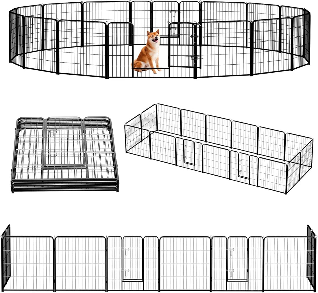 NEWBULIG Dog Playpen Indoor 32 Inch 16 Panels
