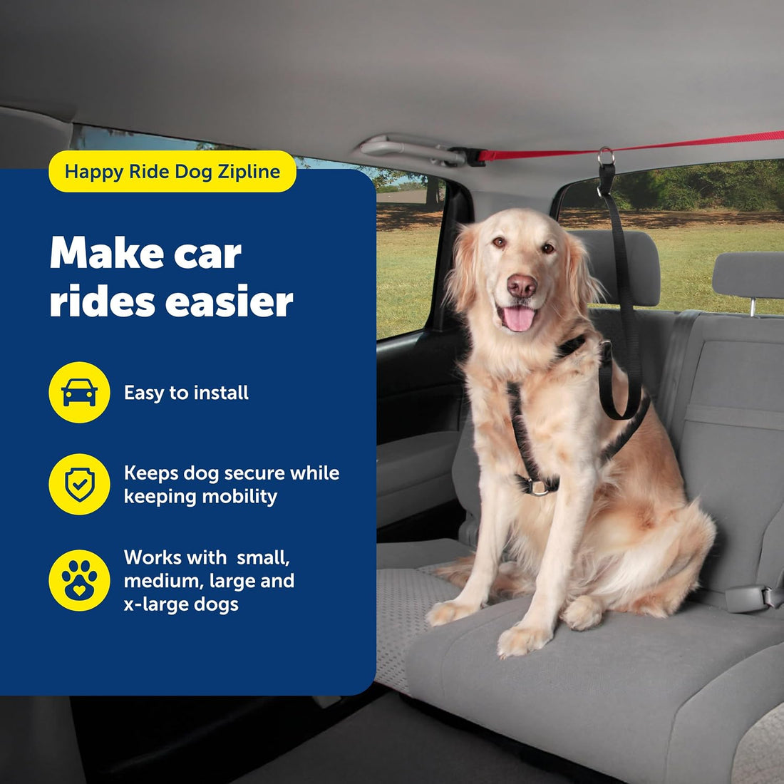 PetSafe Happy Ride Dog Zipline Car Leash