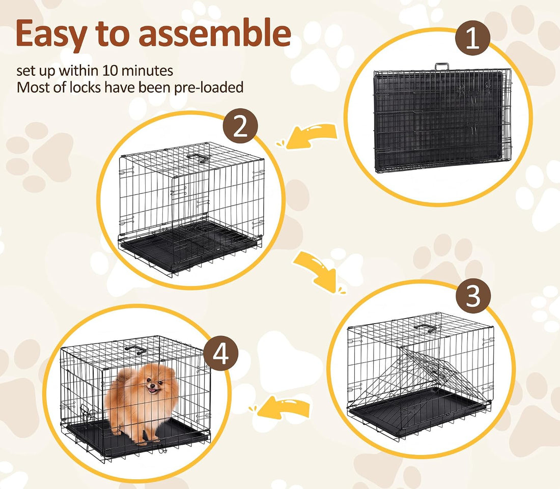 Portable Single Door Dog Crate