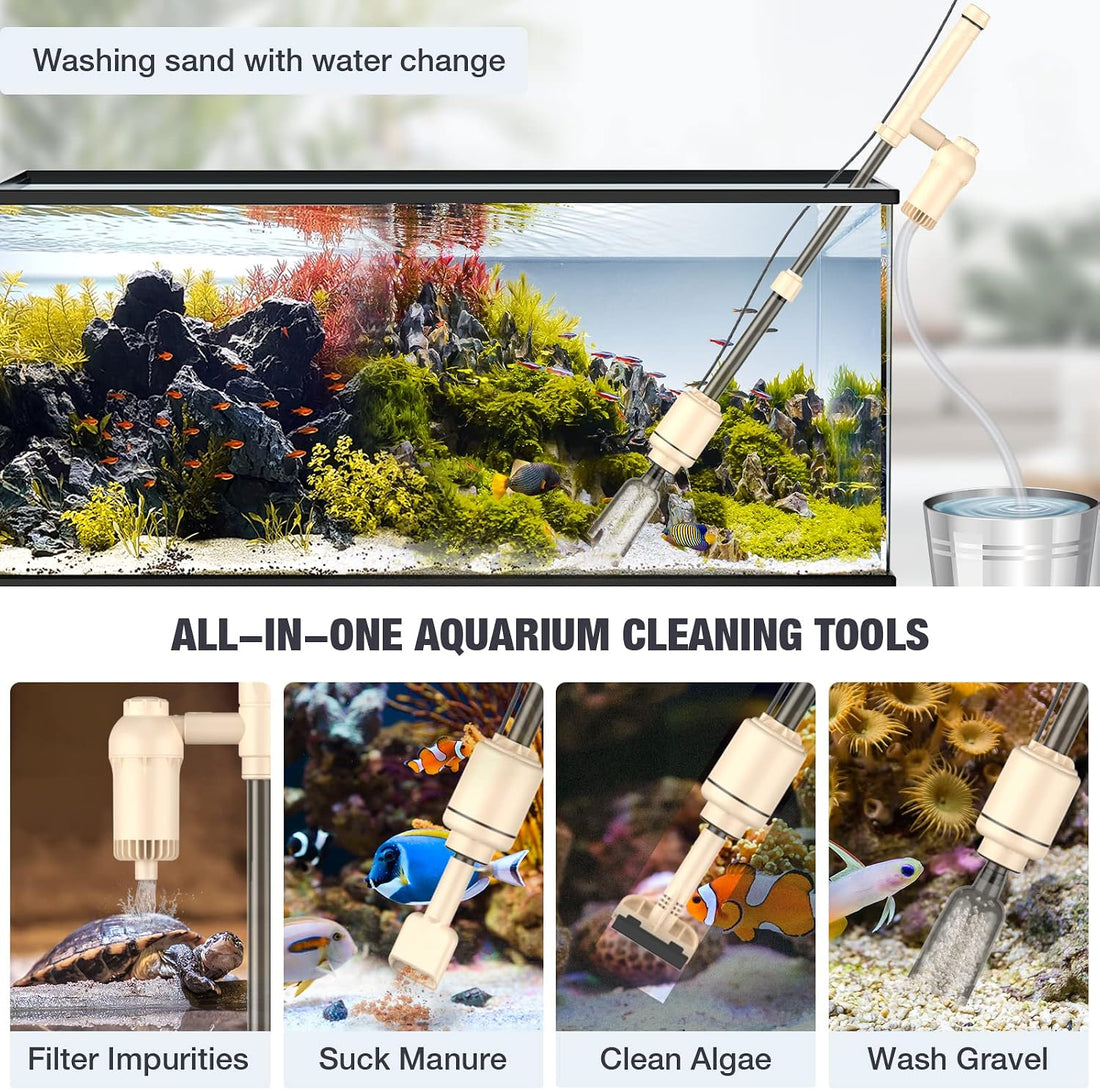 AKKEE Aquarium Vacuum Gravel Cleaner