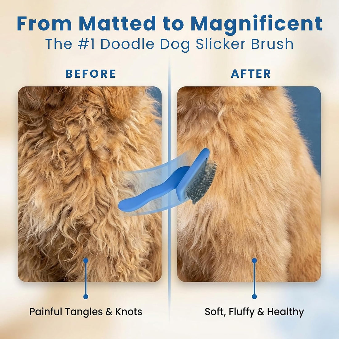 Slicker Brush for Dogs, Dog Grooming Supplies